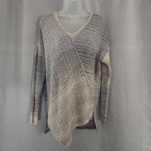 KNOX ROSE V-Neck Asymmetrical Sweater